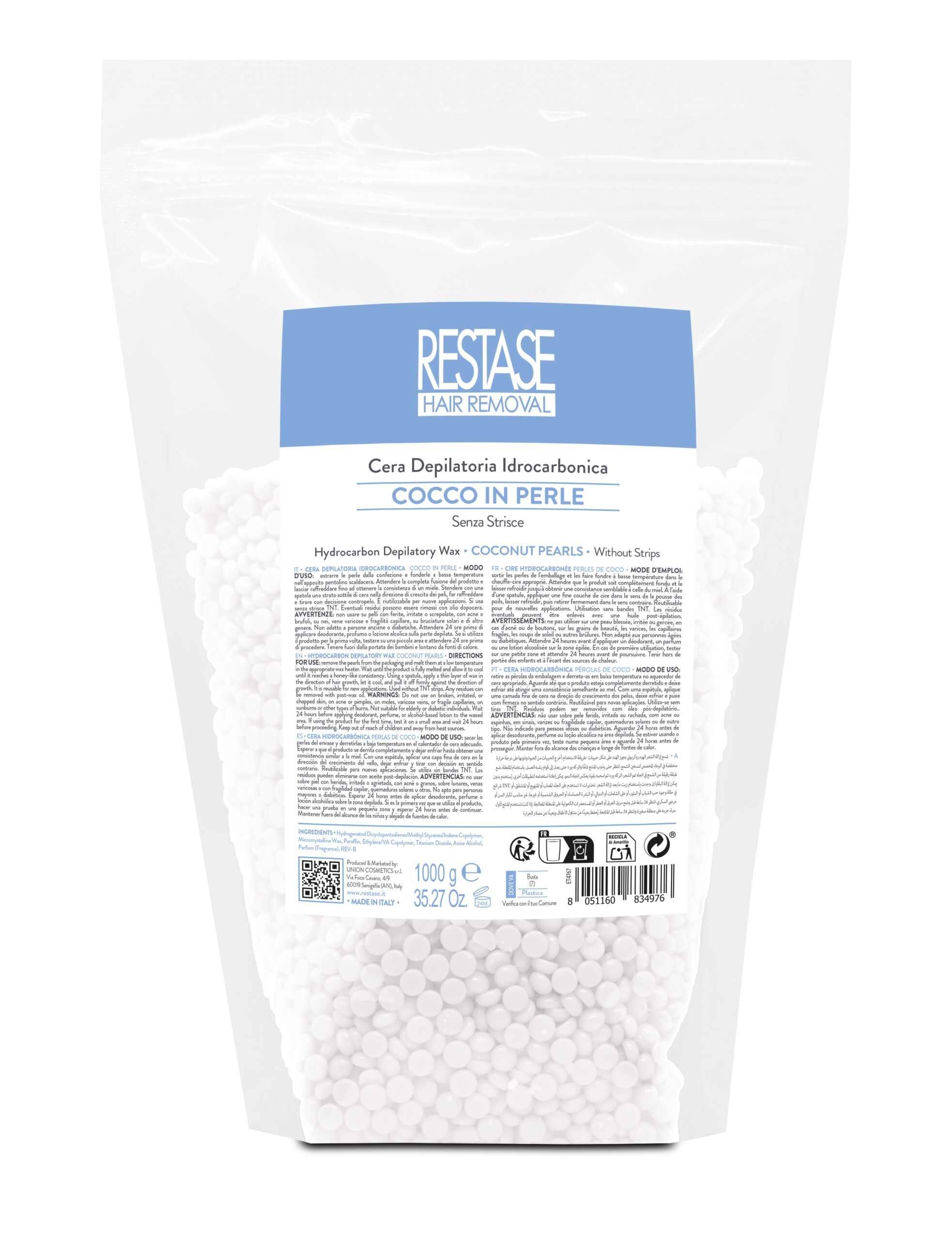 CERA DEPILATORIA IN PERLE MULTIDIREZIONALE ELASTICA IN PERLE - COCCO